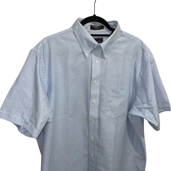The Arrow Company Men's Wrinkle Free Oxford Cotton Blend 17 1/2 Short Sleeve - Picture 4 of 10
